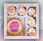 Коробка для 5 капкейков с местом под бенто.