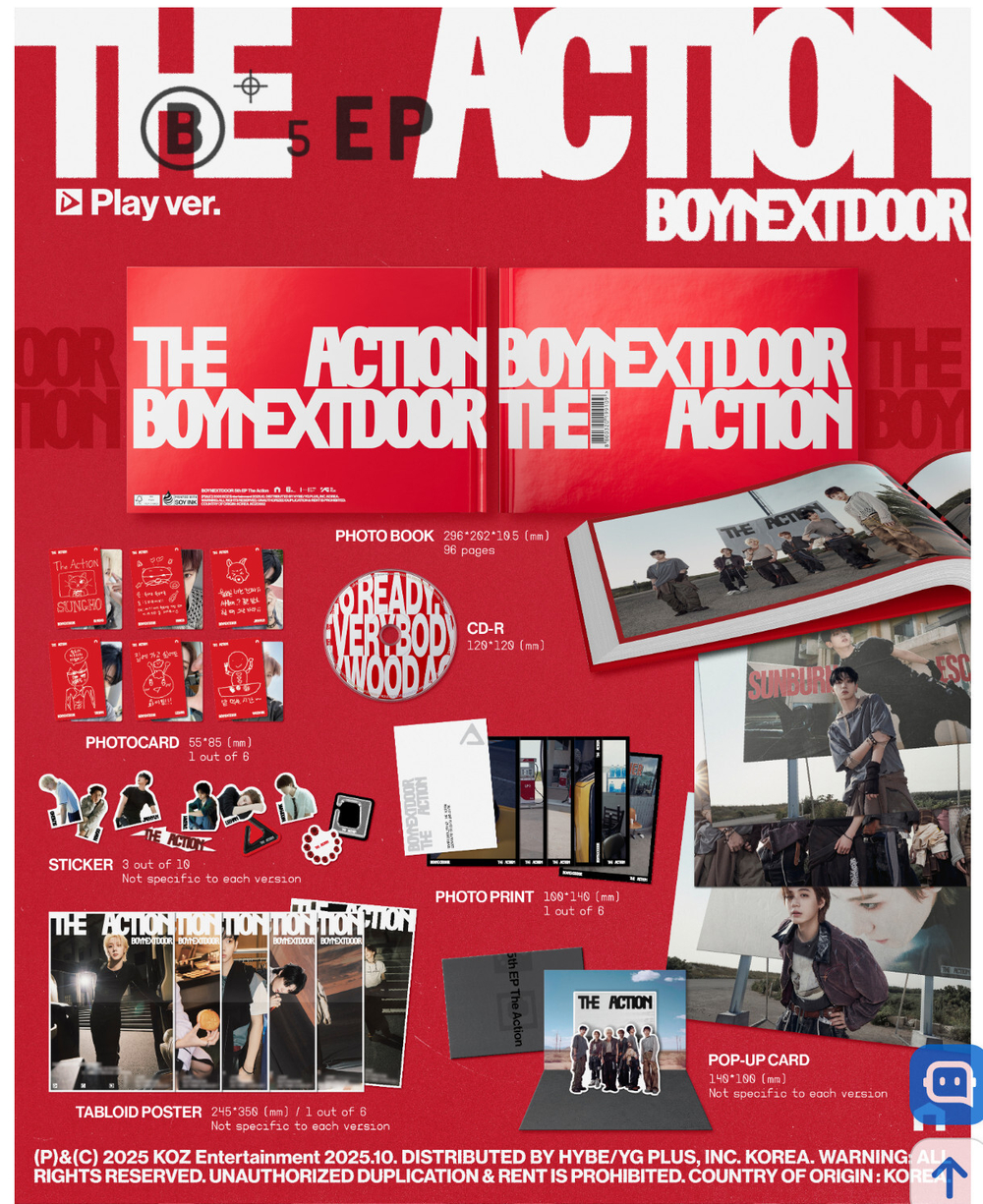 Альбом BOYNEXTDOOR - 5th EP Album [The Action]