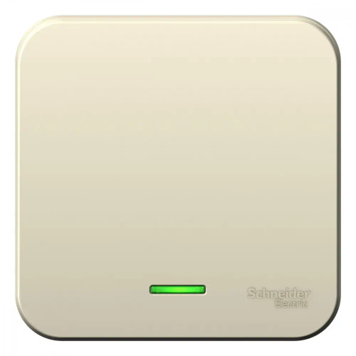 BLANCA О/У 1-клавишный ВЫКЛЮЧАТЕЛЬ (сх.1) с подсветкой, ИЗОЛ.ПЛ., 10А, 250В, МОЛОЧНЫЙ