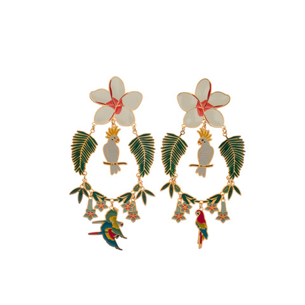 Серьги Какаду