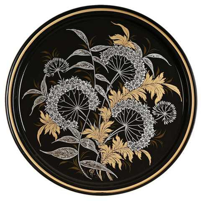 Жостовский поднос декоративный, размер 30 см (A9), металлический