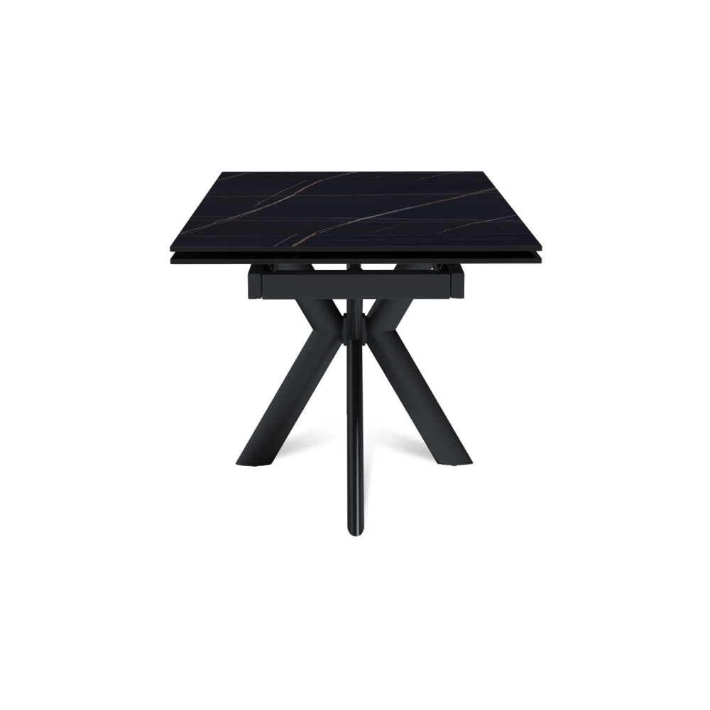 Стол раскладной Strong (140+40+40), керамика матовая Black Gold