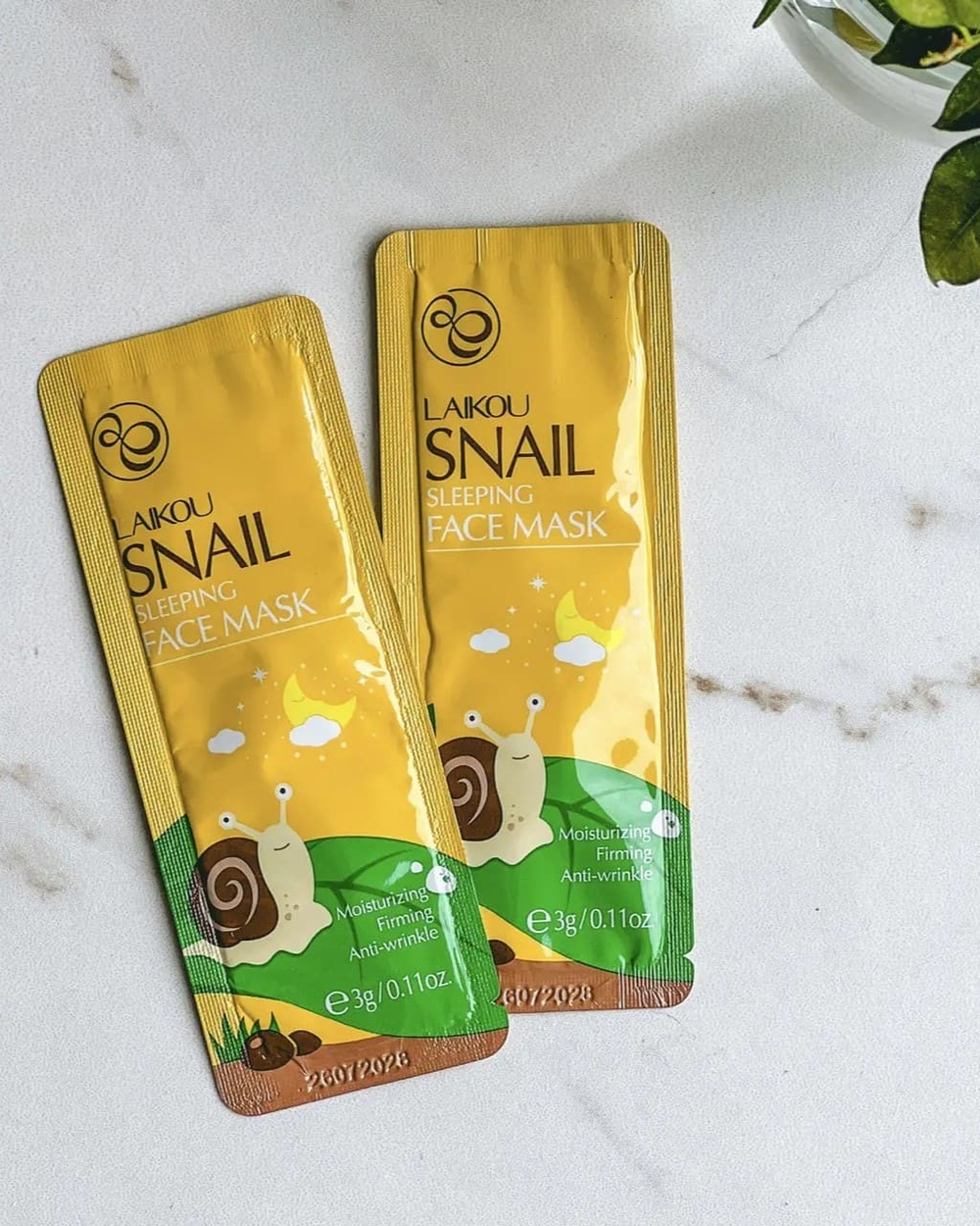 Ночная маска для лица с муцином улитки