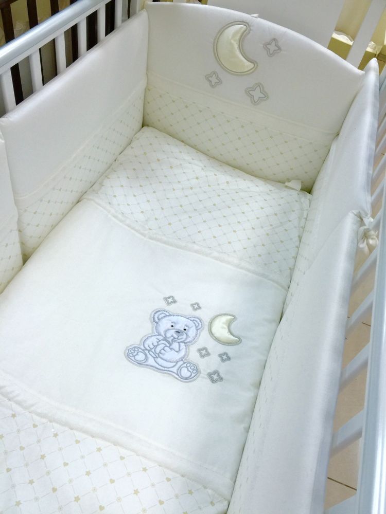 Арт.77771 Набор в детскую кроватку для новорожденных - ПАЛЛЕТО - Мишка Малыш 6пр