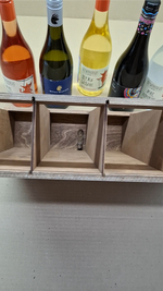 Короб винный деревянный серия "ОТКРЫТЫЕ" №5 (тип 2-2), на 5 бутылок, коричневый цвет