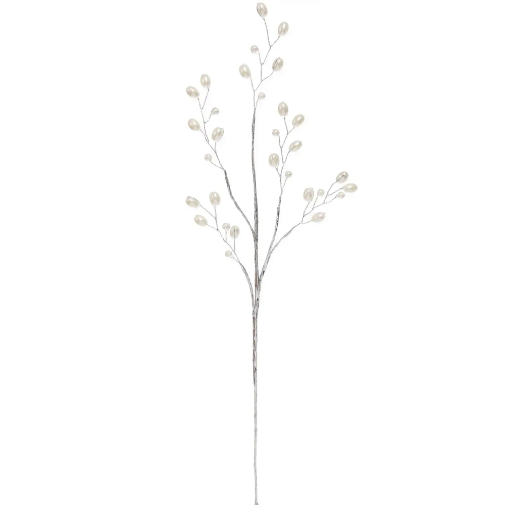 Ветка декоративная «Волшебный блеск» 35 см, Серебро