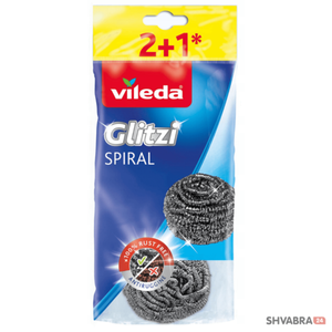 Губка из металлической спирали Виледа Инокс 2+1 шт. (Vileda Glitzi Spiral)