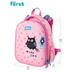 Ранец Först F-Top "Black owl" 36*28*15 см, 2 отделения, 2 кармана, анатомическая спинка