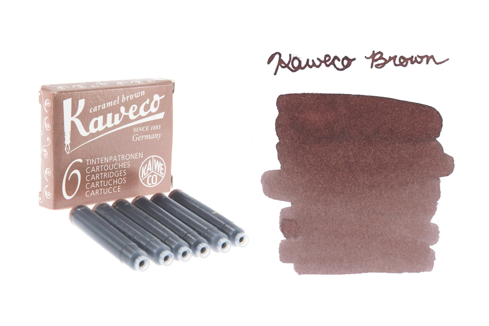 Набор картриджей для перьевой ручки Kaweco Caramel Brown (10000259) 6 шт. в картонной упаковке