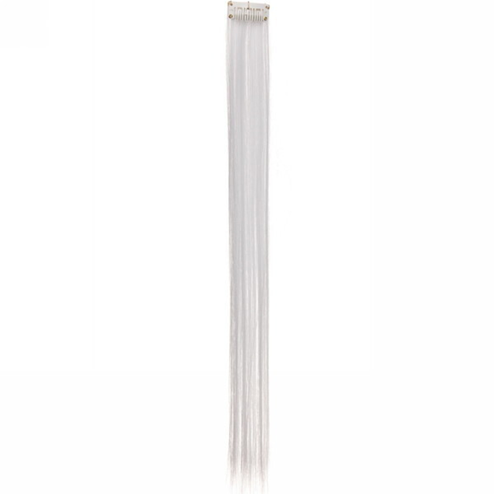 Прядь для волос на заколке «Прекрасные локоны» 50*3 см, белый