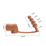 Телесная насадка на пенис и мошонку с анальным стимулятором Rilley