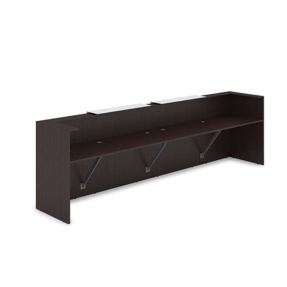 1КР-КЛ.202.1 Комплект Ресепшн с фартуком HPL (3854*749*1149) (с подсветкой)