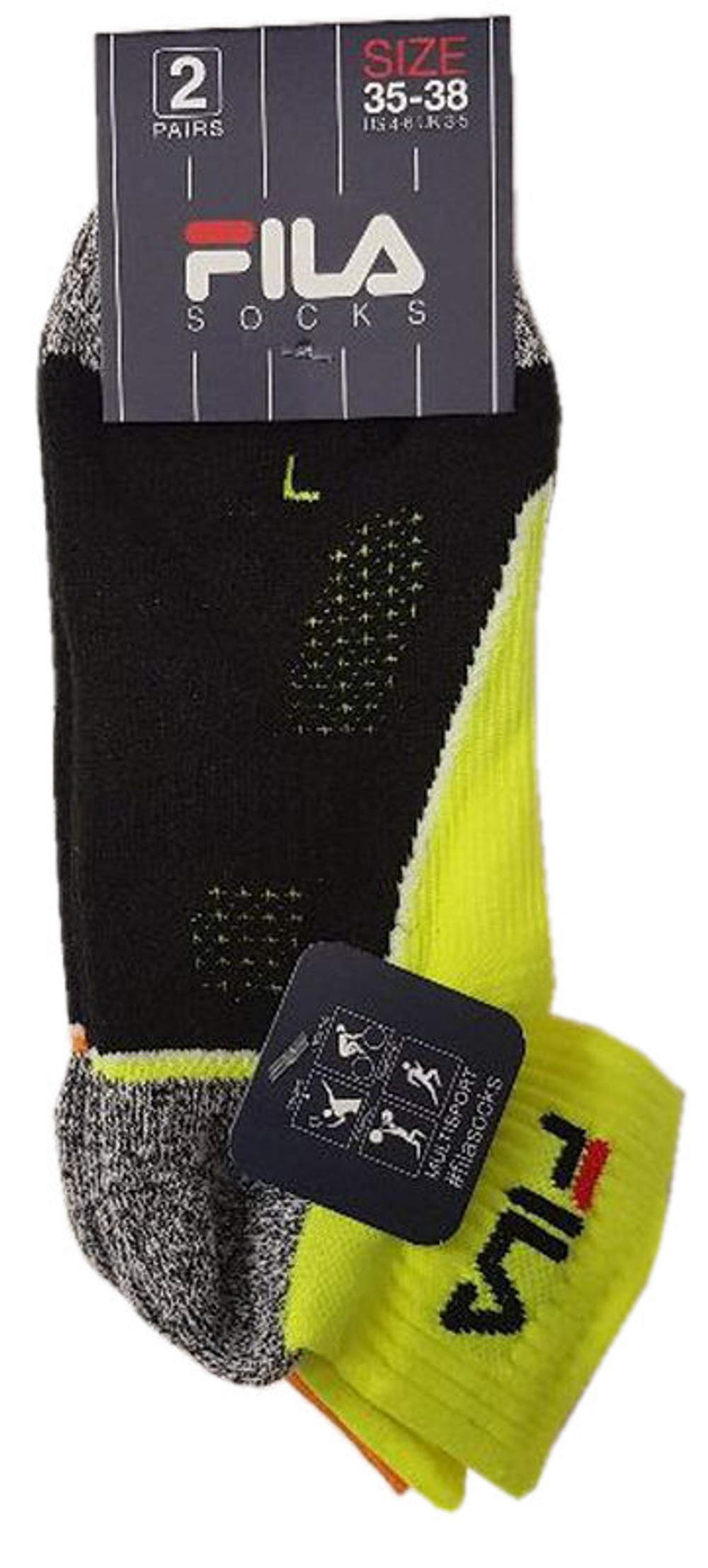 Теннисные носки Fila Calza Running Socks 2P - разноцветный