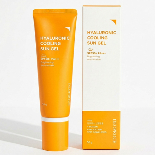 Солнцезащитный гель с гиалуроновой кислотой Deoproce Hyaluronic Cooling Sun Gel SPF 50+/PA+++, 50 г