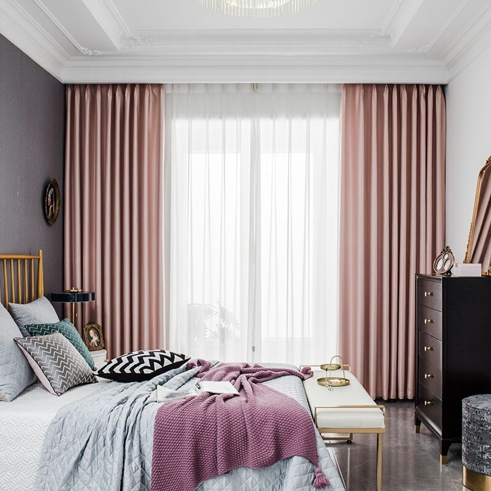 Плотные блэкаут шторы — комплект из 2 полотен