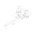 Смеситель для ванны и раковины 35к IDDIS ZDXSBL2i10WA "Zodiac X" без  душ аксессуаров ХРОМ