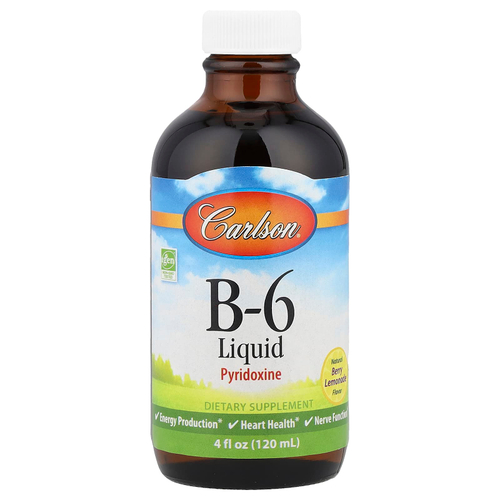 Carlson, B-6 Liquid, натуральный ягодный лимонад, 120 мл (4 жидк. унции)