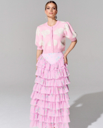 Юбка длины макси из премиального шифона