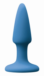 Голубая анальная мини-пробка Mini Plug - 9 см. (Цвет: голубой)