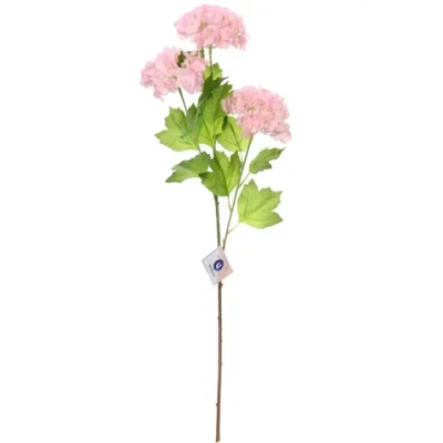 Цветок искусственный «Natur» 66см Гортензия розовая