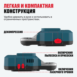 Аккумуляторный вакуумный настенный пылеуловитель ALTECO ADE 13 Li