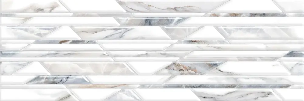 Настенная плитка ALMA Ceramica TWA11NAT614 Nativa 60x20 белая глянцевая под мрамор