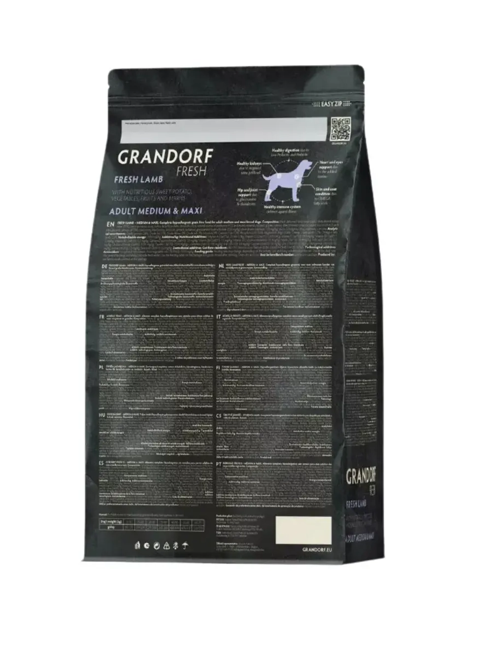 GRANDORF FRESH Dog Adult MED&MAXI Lamb&Sweet Potato (Грандорф фреш) беззерновой сухой корм 10кг