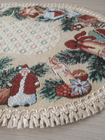 Декоративная гобеленовая салфетка Новогодние игрушки М 32*46