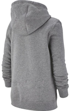 Кофта для мальчика теннисная Nike NSW Hoodie FZ Club B - carbon heather/smoke grey/white