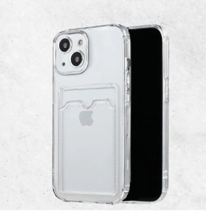 Накладка Apple iPhone 14 прозрачный защита камеры Zibelino Silicone Card Holder