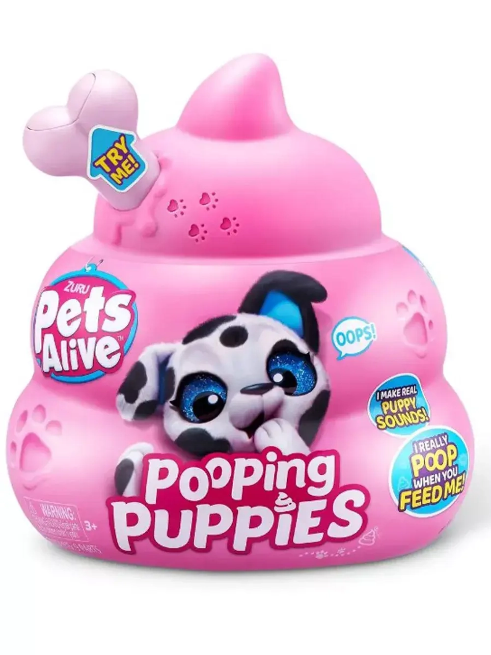 Мягкая игрушка сюрприз Zuru Pets Alive Pooping Puppies 9542 розовый