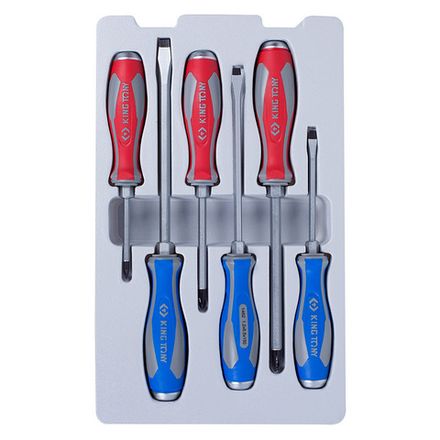 Цена на KING TONY (30206MR) Набор силовых отверток (PH, SL) 6 предметов