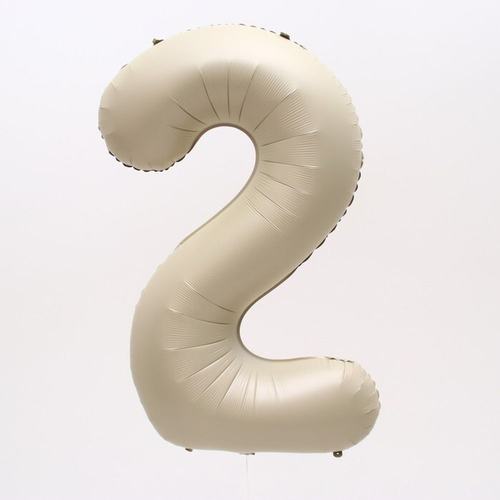 К Шар 40 Цифра 2  «Взбитые сливки» (БГ-60) 