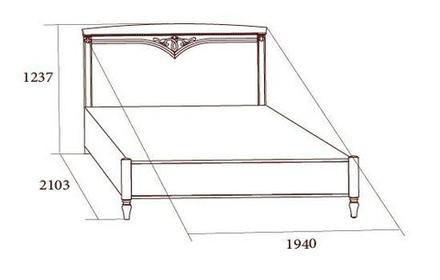 ЛОРЕНЦО Кровать без ножной спинки