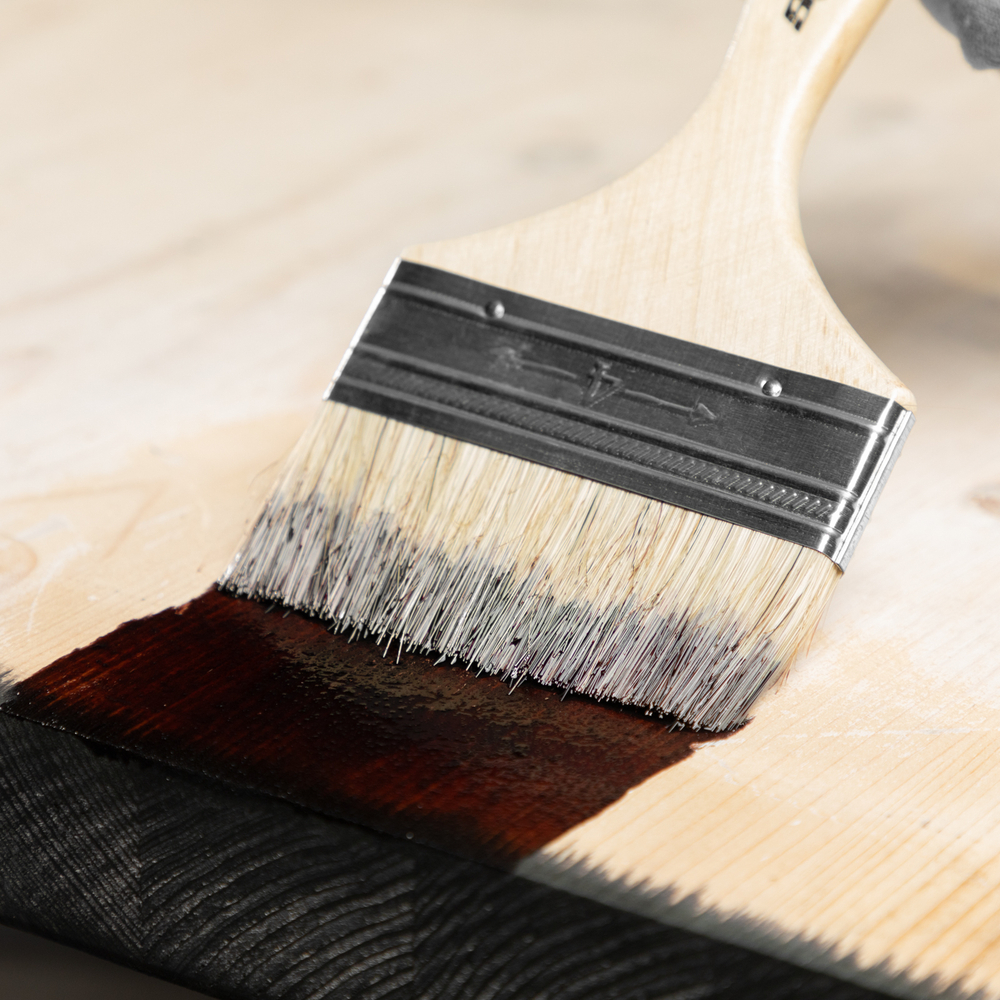 Кисть плоская Slimline 4" (100 мм) натуральная щетина, деревянная ручка Sparta 824455