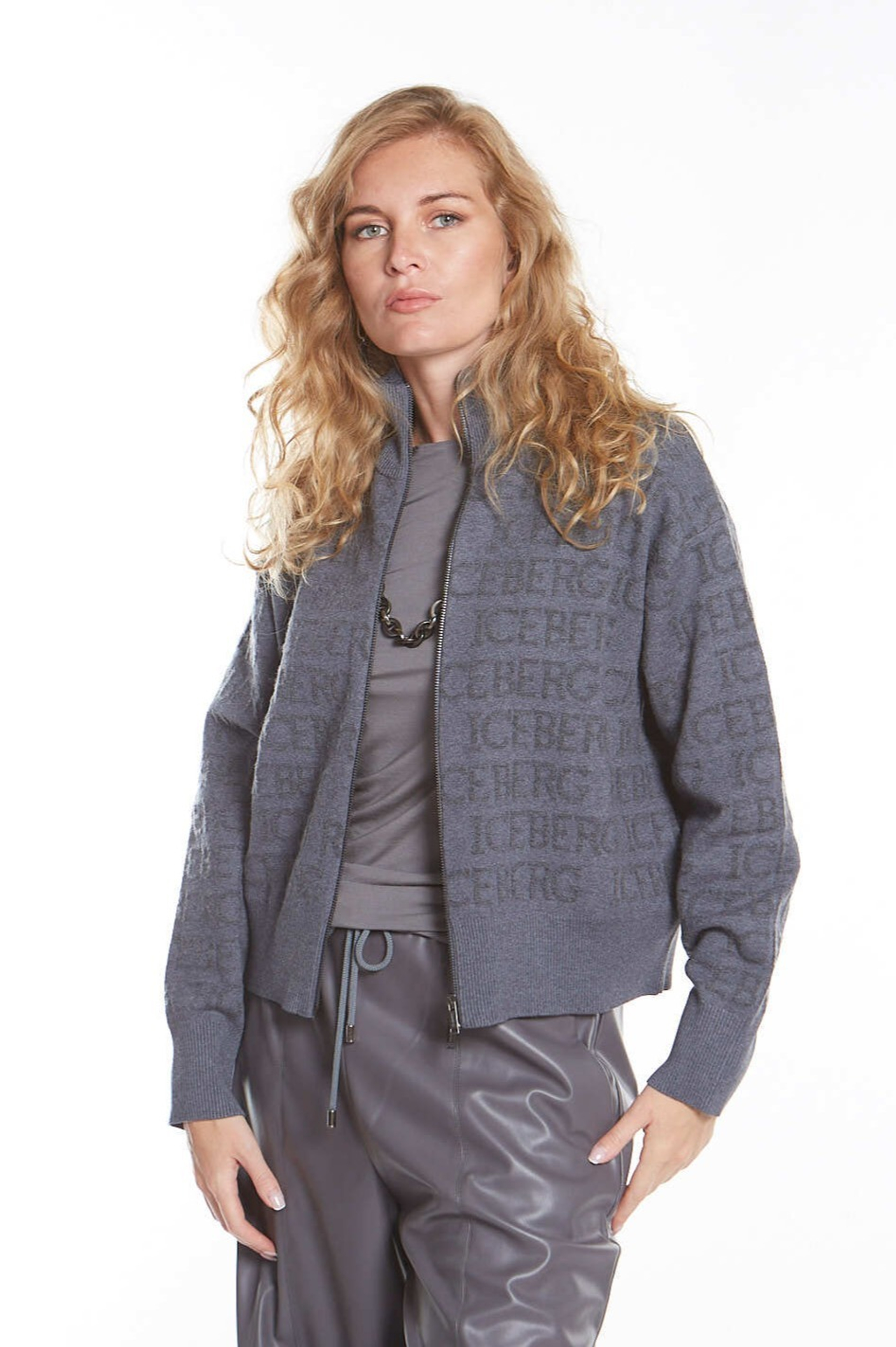 КАРДИГАН ИЗ СМЕСОВОЙ ШЕРСТИ С ЛОГОТИПОМ