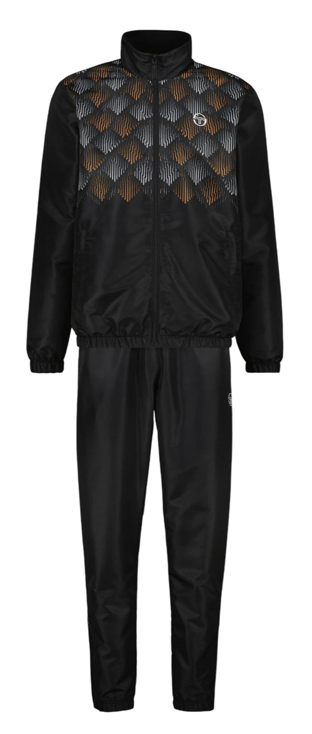 Мужской теннисный костюм Sergio Tacchini Punte - черный/абрикосовый