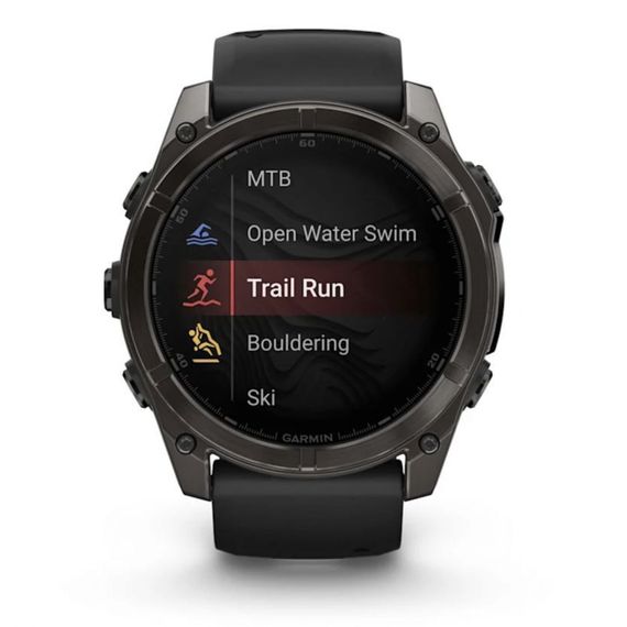 Garmin Fenix 8 51 мм Sapphire Carbon Gray — титановый корпус, AMOLED, премиум-умные часы