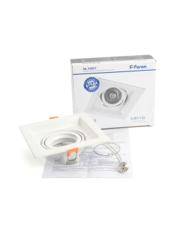 Потолочный встраиваемый светильник MR16 белый DLT201