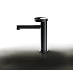 Смеситель для раковины Gessi Anello, низкий, однорычажный, без донного клапана, цвет Black Metal PVD