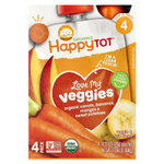 Happy Family Organics, Happy Tot, Love My Veggies, этап 4, органическая морковь, бананы, манго и батат, 4 пакетика по 120 г (4,22 унции)