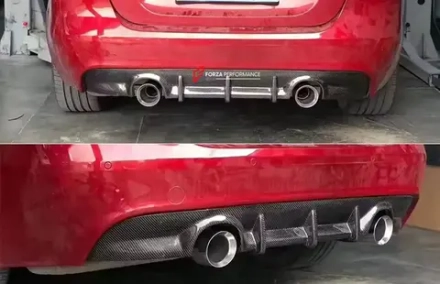 Карбоновый диффузор заднего бампера для Jaguar XE 2015-2018 Ягуар