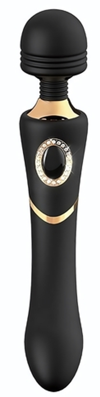 Черный жезловый вибратор MONICA - 24,1 см. (Цвет: черный)