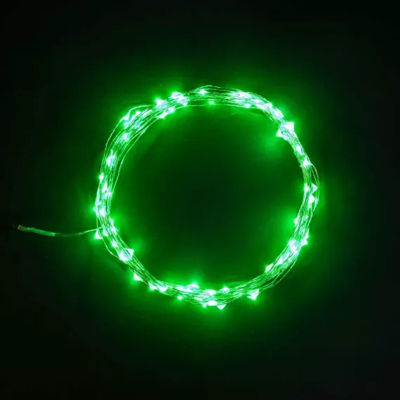 Светодиодная гирлянда нить Роса 10 м., 12V, 100 зеленых LED ламп, Beauty Led (Rosa 100-10-G)