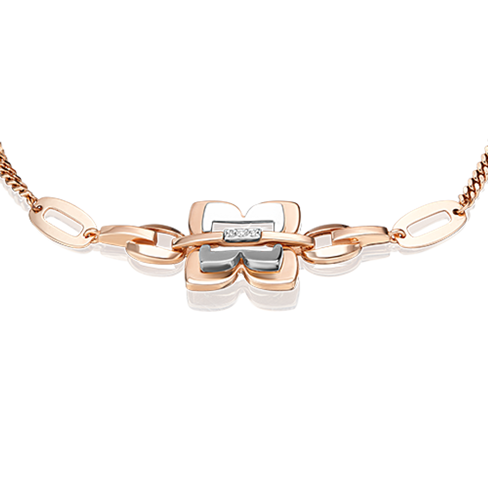 Браслет из комбинированного золота c бриллиантами Артикул: 05-0737-00-101-1111