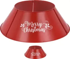 Декорация для основания елки Веселое рождество 45x45x16 см., красный, Koopman (575900060/2)