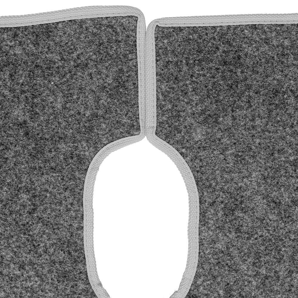 Ковры MERCEDES Actros MP3 (автомат) с шахтой (экокожа, черный, серый кант, серая вышивка)