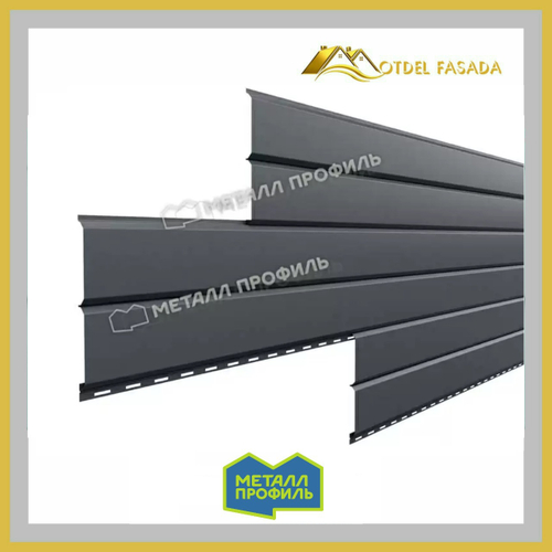 Сайдинг металлический L -Брус VikingMP-01- RALL 7024 Графитовый серый 0.45мм