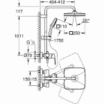 Душевая система Grohe Tempesta Cube 250 26692001 хром