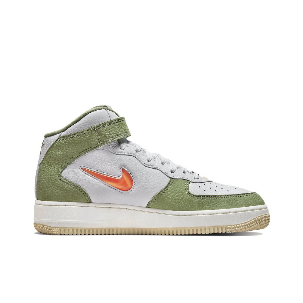 Кроссовки Nike Air Force 1 Mid Oil Green Orange